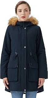 Orolay Women's Thicken Fleece Lined Parka Winter Coat Hooded Jacket with Removable Fur Collar