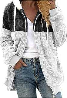 FunAloe Ladies Fleece Jackets For Women With Hood Womens Lightweight Jackets Ladies Winter Jacket Ski Jacket Ladies Coats Suitable For Work & Leisure Jacket For Warmth Thick Thermal