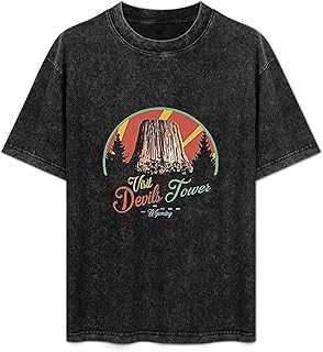 Devils Tower Close Encounters Third Kind 70S Retro Sci Fi Film Mens T-Shirt Printed Graphic Top Unisex Black Tee