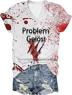 Generisch 2025 Women's Printed T-Shirt Short Sleeve Crew Neck Top Blouse Blouse Women Glitter