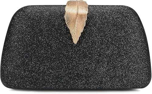 BWKUNOLF Clutch Purses Women Evening Bag with Detachable Chain Small Sparkly Handbags for Party Wedding Evening Dress
