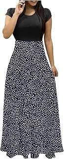 Elegant Women Polka Dot Maxi Skirt High-Waist A-Line Design Suitable for Casual Office and Party Wear.