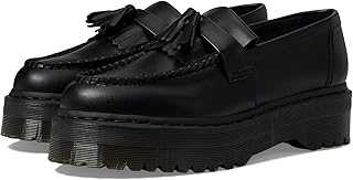 V Adrian Quad Mono Unisex Platform Loafers – Leather Upper – Round Toe – Slip-On Style