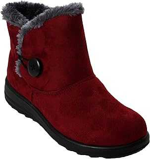 Cushion Walk Womens Ladies Lightweight Fur Lined Girls Warm Casual Comfort Winter Ankle Boots UK Sizes 3-8 (UK
