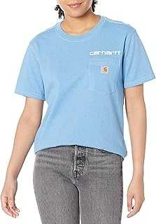 Carhartt Women's Loose Fit Heavyweight Short-Sleeve Pocket Logo Graphic T-Shirt