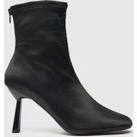 Schuh Beatrix Satin Sock Boots In Black
