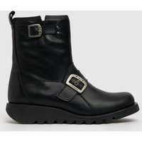 Fly London Sino High Ankle Boots In Black