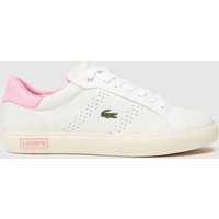 Lacoste Pale Pink Powercourt Trainers