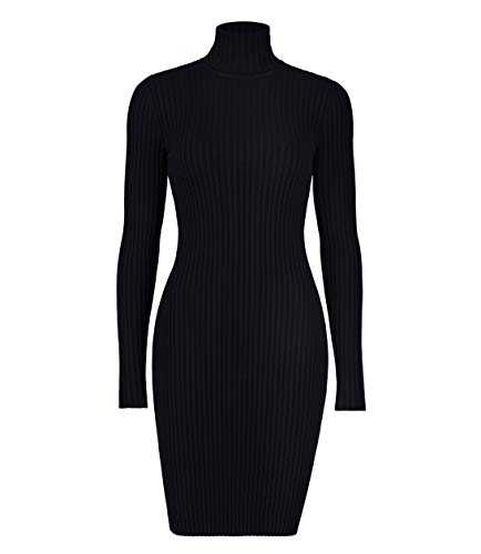 Wolford Women's Merino Rib Dress, Black, XS