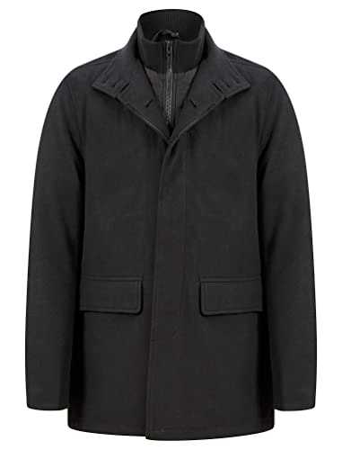 Tokyo Laundry Men's Tulum Tailored Over Coat with Funnel Neck Insert