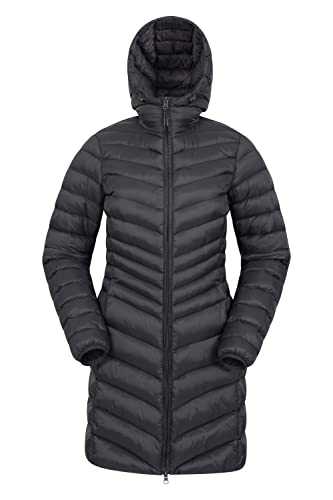 Mountain Warehouse Florence Womens Winter Long Padded Jacket - Water Resistant Rain Coat, Lightweight Ladies Jacket, Warm, 30C Heat Rating - for Outdoors, Walking