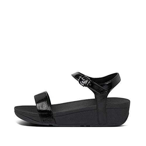 Women's Laura Iridescent Scale Back-Strap Sandals All Black 11