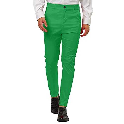IQYU Suit Trousers Men's Business Casual Trousers Plain Colour Suit Trousers for Men Stretch Suit Trousers Men's Slim Fit Summer Suit Trousers Men's Slim Fit Men's Large Size Suit Trousers Cargo