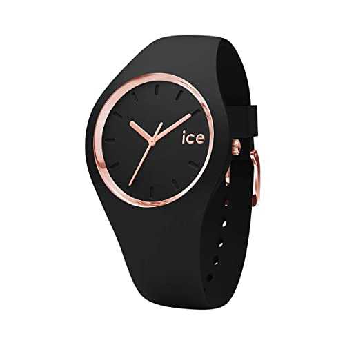 ICE-WATCH - ICE Glam Black Rose-Gold - Women's Wristwatch with Silicon Strap