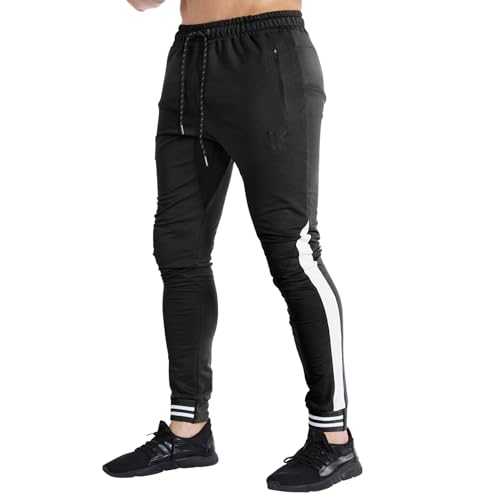 ZENWILL Mens Calf Mesh Gym Joggers,Sports Tracksuit Bottoms Running Trousers with Zip Pockets