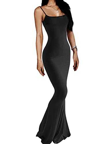 AnotherChill Women's Casual Lounge Slip Long Dress Sexy Sleeveless Backless Bodycon Maxi Dresses 2023 Summer Slim Elegant