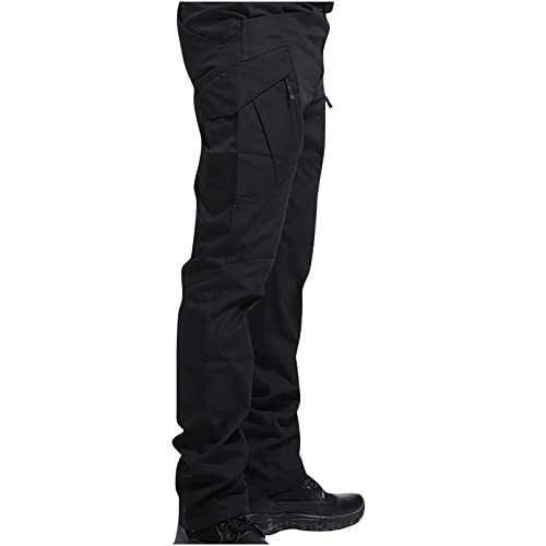 Men's Hiking Tactical Trousers Waterproof Joggers Water Resistant Work Trousers Lightweight Tracksuit Bottoms Baggy Running Trousers Outdoor Sweatpants Multi Pockets Combat Work Pants