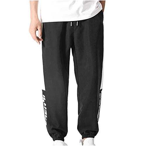 LUCKME Mens Jogging Bottoms Cargo Combat Trousers with Elastic Waist Sweatpants Tracksuit Bottoms Casual Smart Trousers