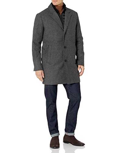 Dockers Men's Henry Wool Blend Top Coat