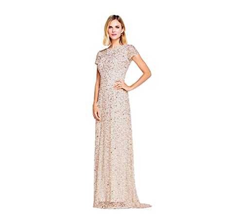 Adrianna Papell Women's Scoop Back Sequin Gown Formal Night Out Dress