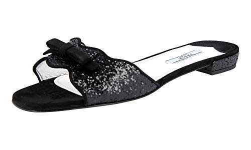 Prada Women's 1XX229 36B F0002 Black Fabric Sandals UK 3 / EU 36