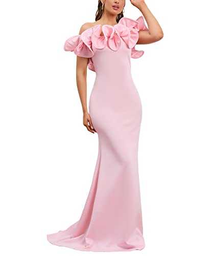 IWFEV Floor-Length Asymmetric Sleeveless Women's Dress Bodycon Folral Maxi Dress Mermaid Dress