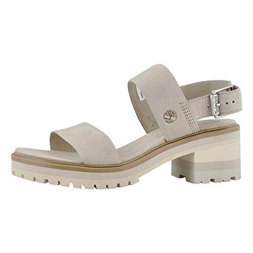 Timberland Women's Violet Marsh 2-Band Sandal Light Taupe/Pure Cashmere 7 US
