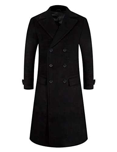APTRO Mens Wool Coats Long Coats Thick Winter Jacket Elegant Outwear 80% Wool Trench Coat 1817