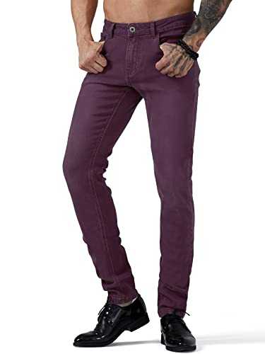 ZLZ Jeans Pants Slim Fit, Younger-Looking Fashionable Colorful Comfy Stretch Jeans Pants for Men, Skinny Jeans Stretch Fit …