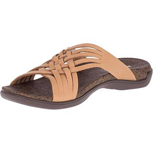 Merrell Women's District Mahana Slide Open Toe Sandals, Brown (Natural Tan), 6 UK (39 EU)