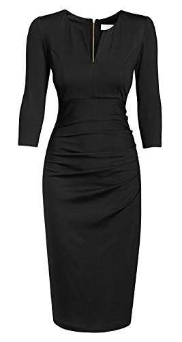 AMCO fashion Savanna Women's Business Dress Classic Black from the Business Collection by TV Star Annett Möller - Black - 8