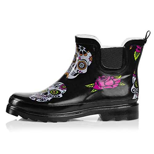 NORTY - Womens Ankle Rain Boots - Ladies Waterproof Winter Spring Garden Boot