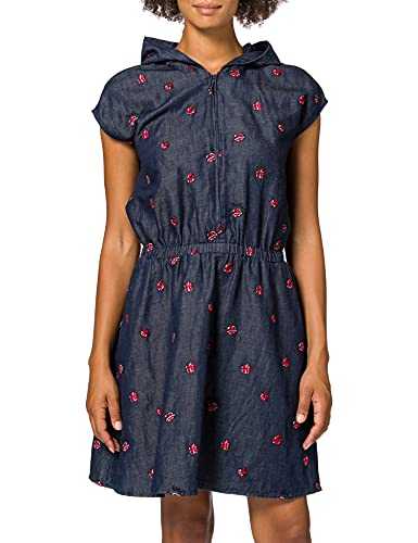 Love Moschino Women's Embroidered Allover Dress, Blue (Embroidery 8001), 10 (Manufacturer Size: 38)