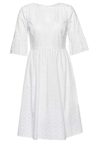 BOSS Women's Abroidita Dress, White (White 100), 12 (Size: 38)