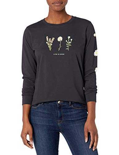 Life Is Good Women's Crusher Graphic Long Sleeve T-Shirt Wildflower T-Shirt