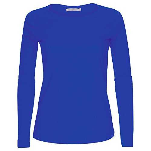 LessThanTenQuid Missloved ® Ladies Womens Plain Long Sleeve Round Neck Top UK Sizes 8-18