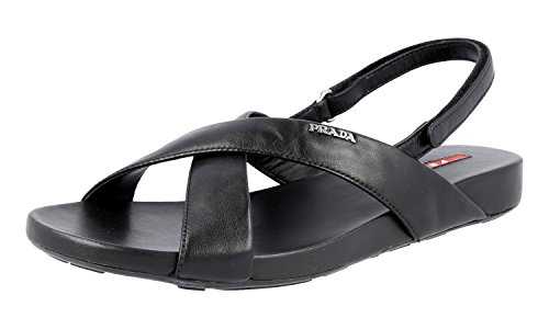 Prada Women's 3X5704 O0Q F0002 Black Leather Sandals UK 6.5 / EU 39.5