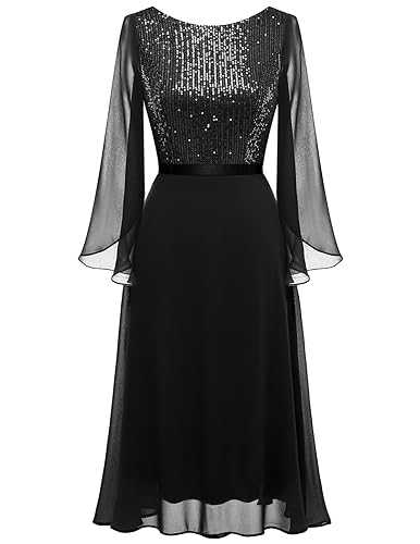 DRESSTELLS Formal Dress Sequin Cockail Party Dresses for Women 2023 Fall Dress