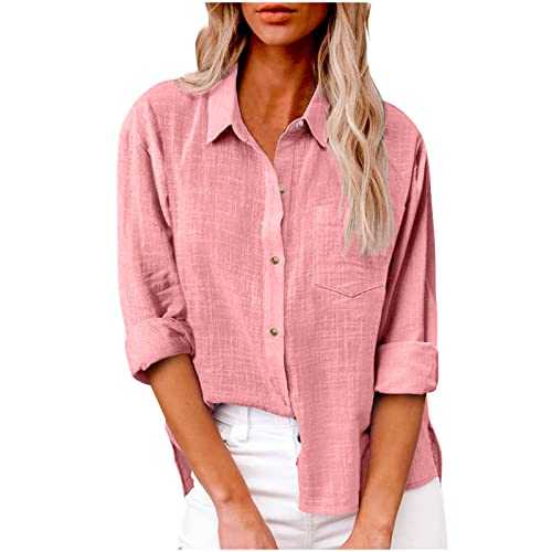 AMhomely Women Blouse and Shirts Long Sleeve Tops Button Down Shirts Floral Print Dressy Tops Lapel Neck Elegant Tunic Tops Business Casual Office Work Loose Blouse Top Ladies Autumn Tops Outlet
