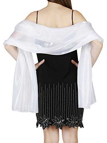 World of Shawls Silky Iridescent Scarf Wrap Stole Shawl For Wedding Bridal Bridesmaids Evening Wear Prom & Parties