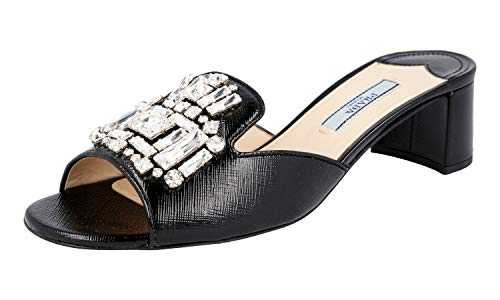 Prada Women's 1Y664D Black Leather Sandals UK 3 / EU 36