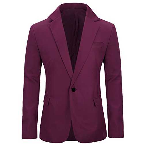 Allthemen Mens Casual Suit Jackets Slim Fit Blazer One Button Suits Coat Solid Casual Jacket Tops