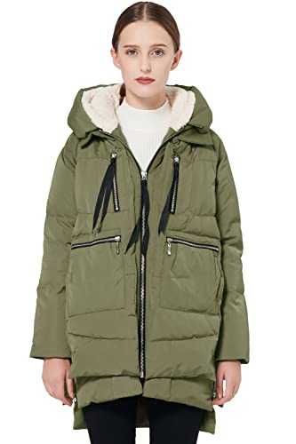Orolay Women's Thickened Down Jacket Parka Hooded Long Puffer Coat for Winter