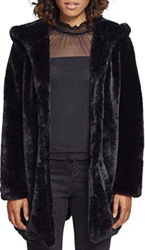 Urban Classics Women's Teddyjacke Plüsch Mantel Aus Fleece-Ladies Hooded Teddy Coat Faux Fur