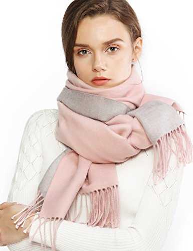 RIIQIICHY Winter Scarf Pashmina Shawl Wrap for Women Long Large Warm Thick Reversible Scarves