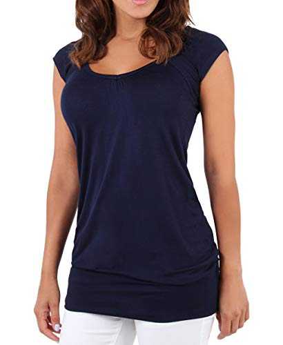 KRISP Women's Sexy Chic Top Loose Plus Size Flowy T Shirt Wide Long Cheap Fashion Clothing