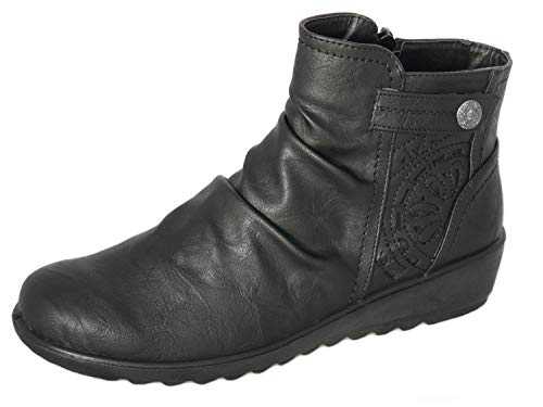 Cushion Walk Womens Ladies Lightweight Zip Up Girls Casual Comfort Ankle Boots UK Sizes 4-8