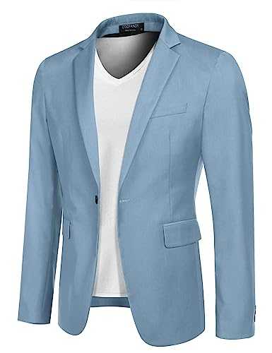 COOFANDY Men's Blazers Slim Fit Sport Coat One Button Suits for Men Lightweight Suit Regular Fit Smart Jackets Wedding Business Casual