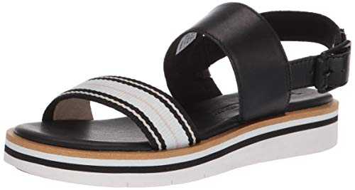 Timberland womens Adley Shore Fabric and Leather Ankle Strap Sandal Black Size: 5 UK