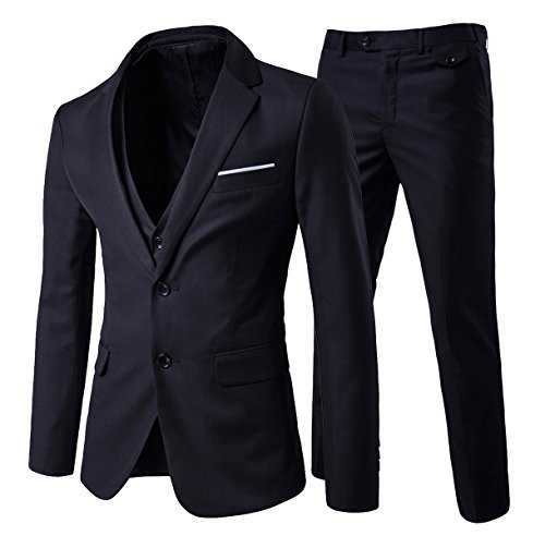 Mens Suits 3 Piece Regular Slim Fit Wedding Formal Suit Men Blazer Jackets Waistcoat Trouser